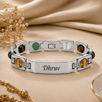 Edge Stone Rakhi - Silver