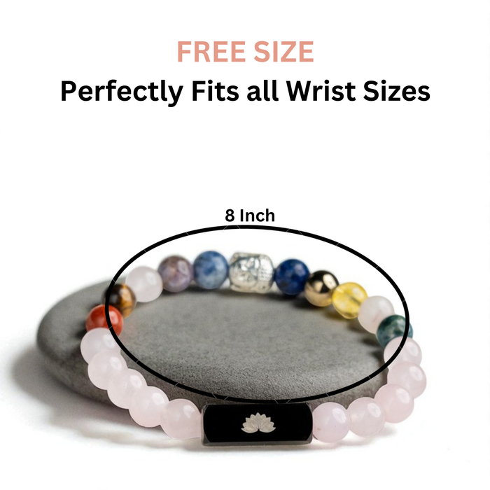 Solace Rose Quartz 11 Chakra Bracelet