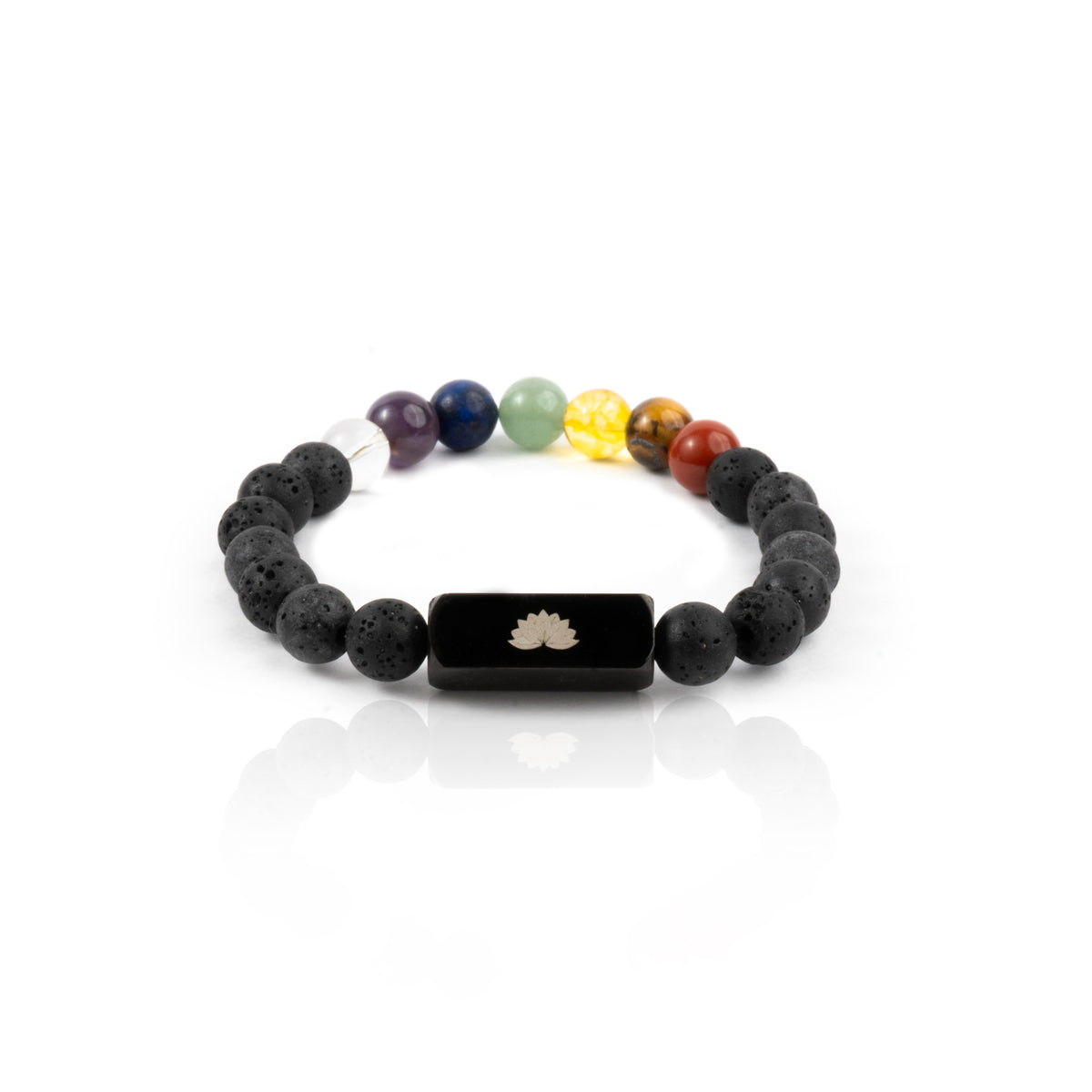 7 Chakra Lava Bracelet