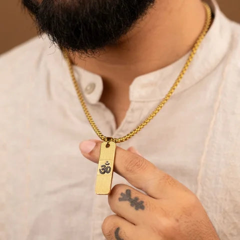 Om Grid — Textured Gold