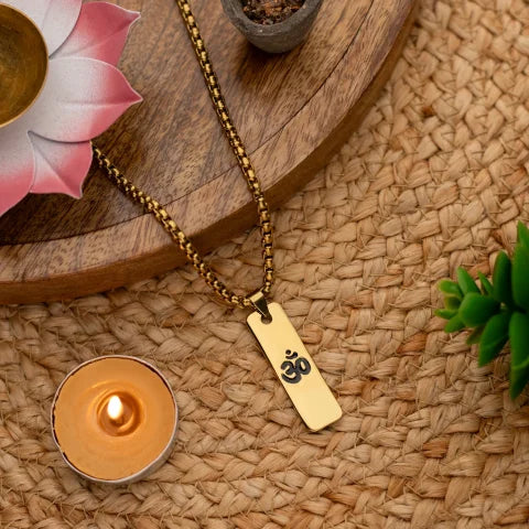 Om Vertical — Engraved Gold
