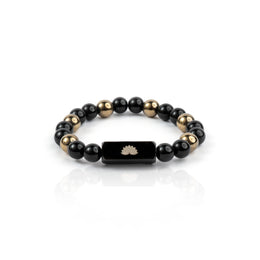 Protective Black Onyx & Goldstone Bracelet