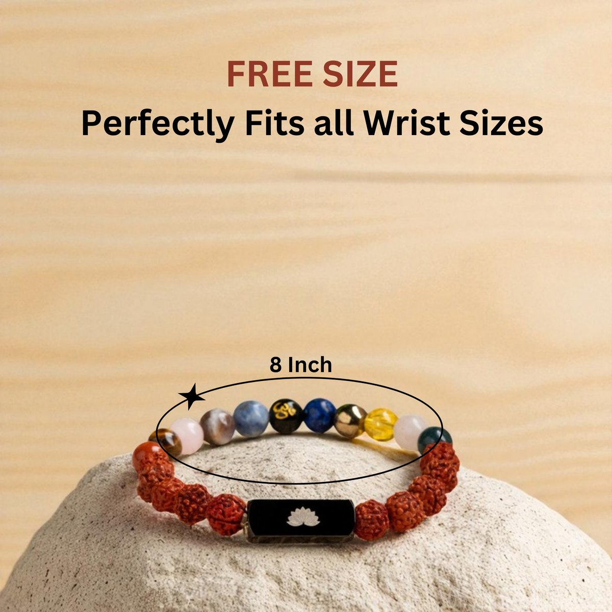 Trinetra Rudraksha 11 Chakra Bracelet