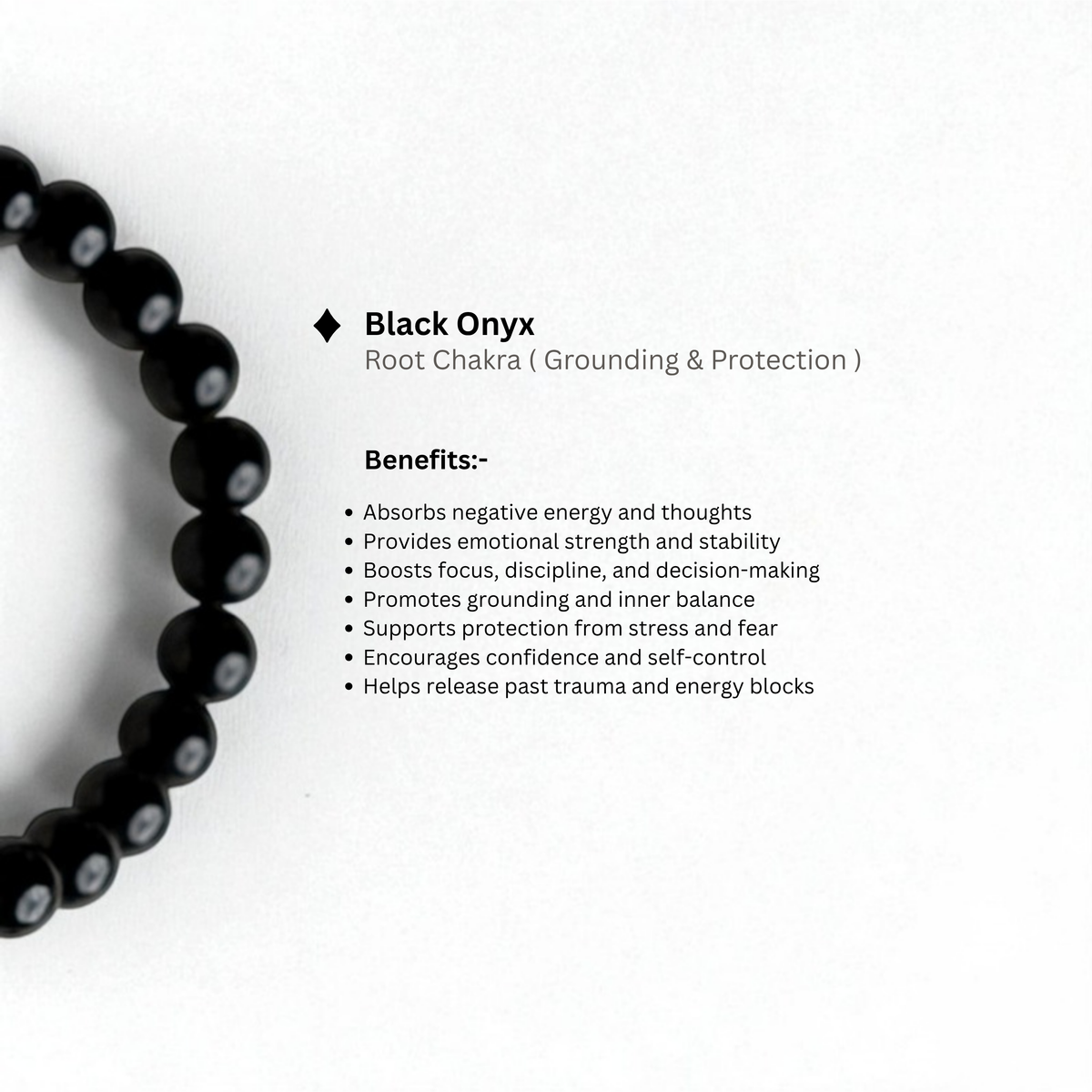 Aegis Obsidian Black Stone Bracelet