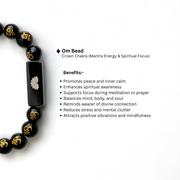 Black Onyx Om Bracelet