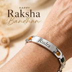 Arc Stone Rakhi - Silver