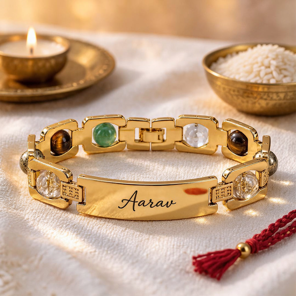 Curve Stone Rakhi - Personalized Edition
