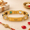 Edge Stone Rakhi - Gold