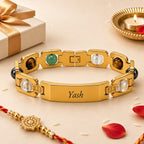 Edge Stone Rakhi - Gold