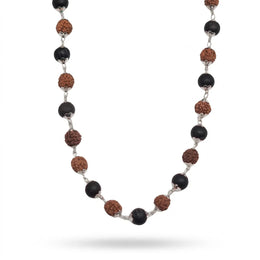 Silver Plated Rudraksha Karungali Mala