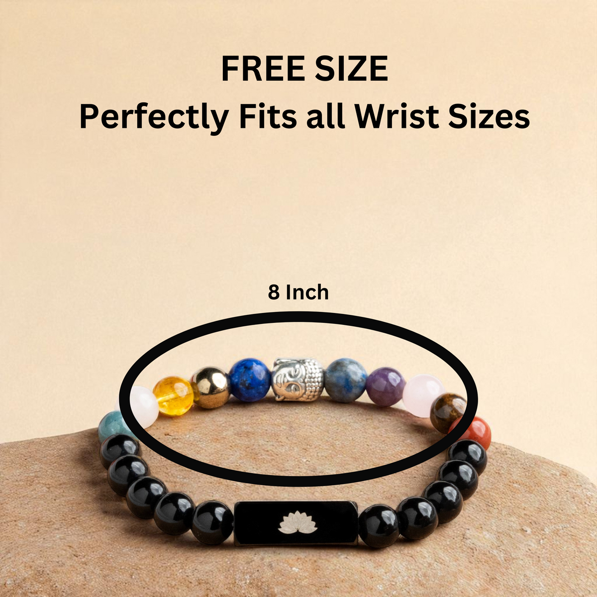 Guardian Black Onyx 11 Chakra Bracelet