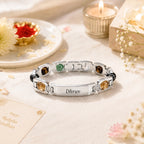 Edge Stone Rakhi - Silver
