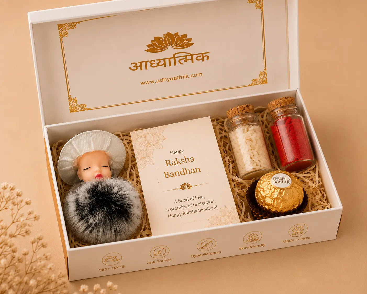 Edge Stone Rakhi - Silver