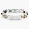 Edge Stone Rakhi - Silver