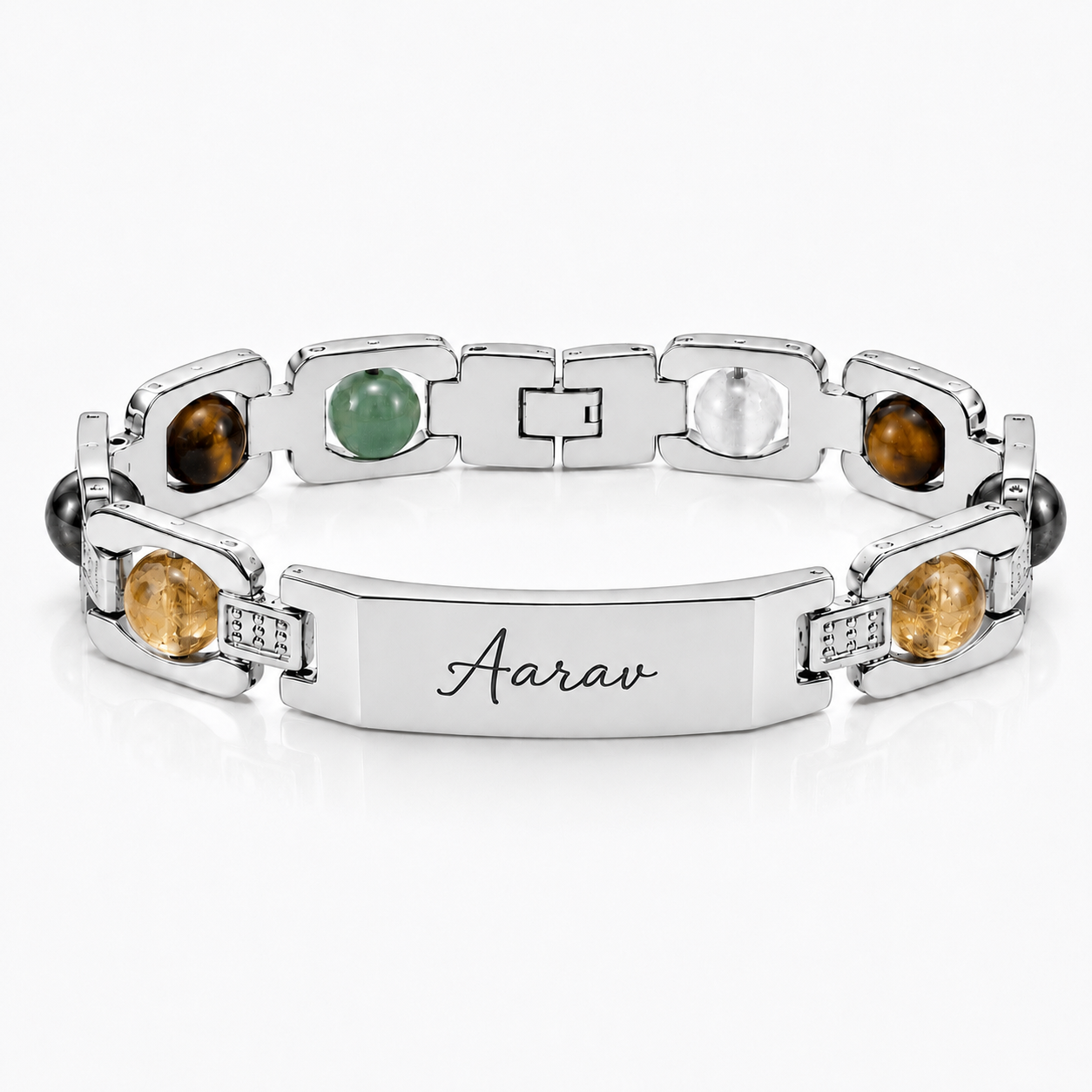 Edge Stone Rakhi - Silver