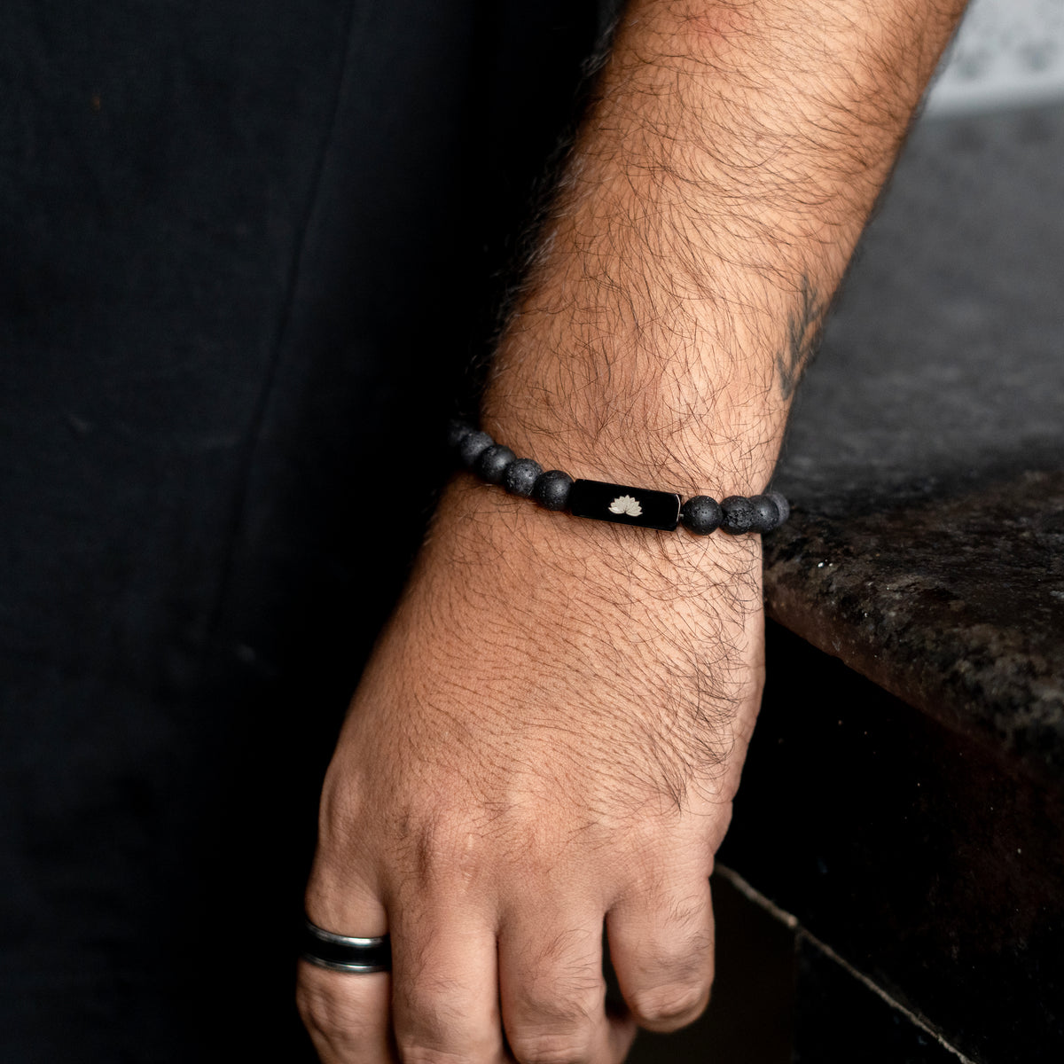 7 Chakra Lava Bracelet