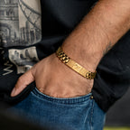 Gold Plated Shiva Damru Bracelet