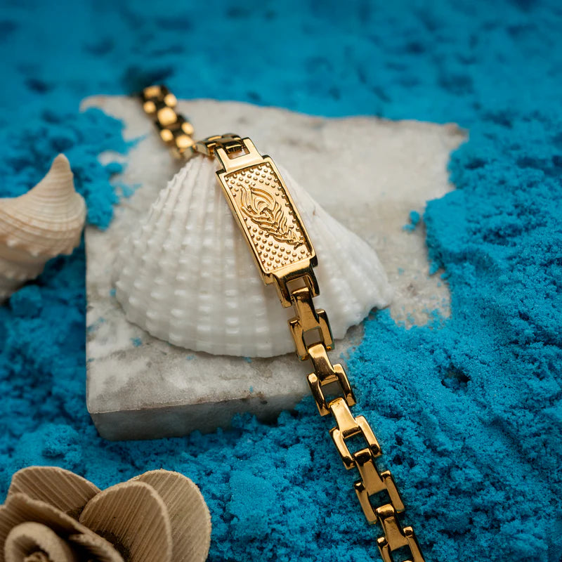 Gold Plated Feather Bracelet