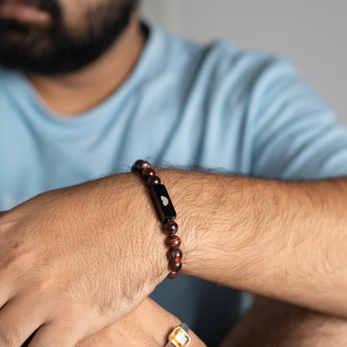 Crimson Gaze Tiger Eye Bracelet