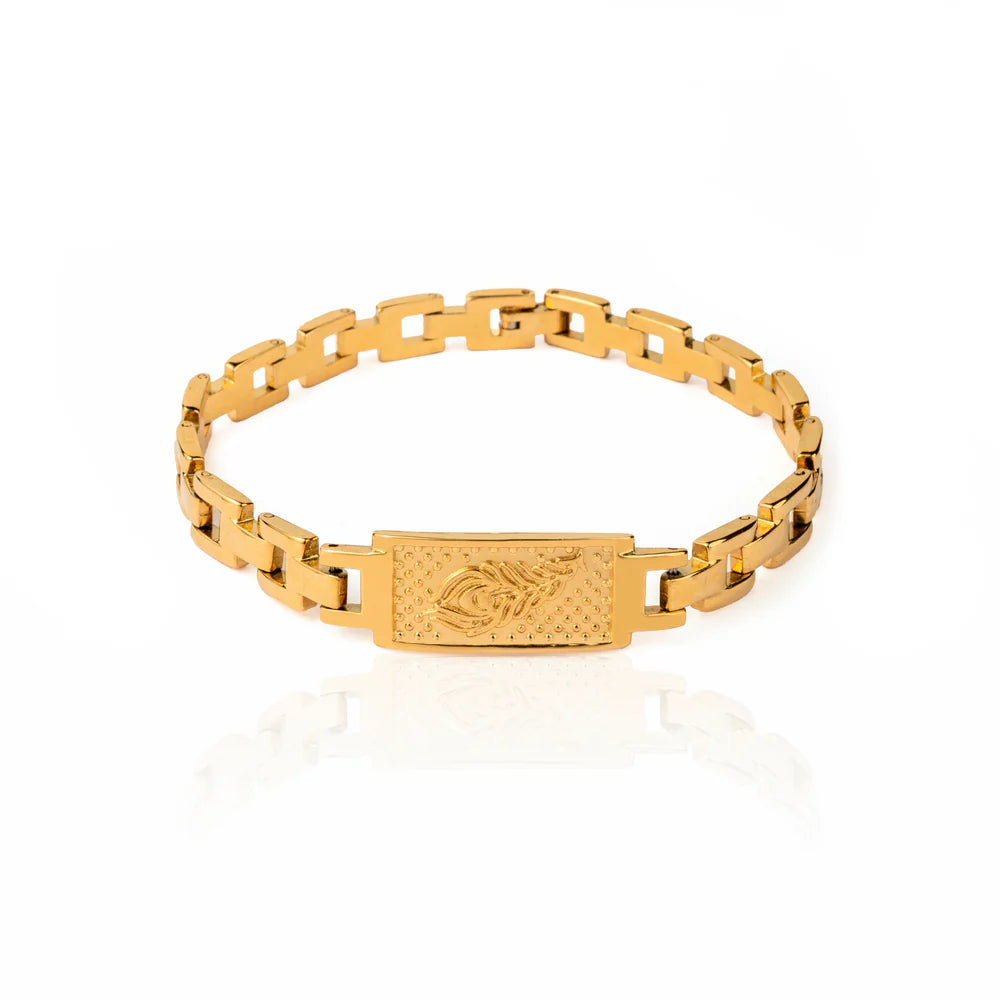 Gold Plated Feather Bracelet