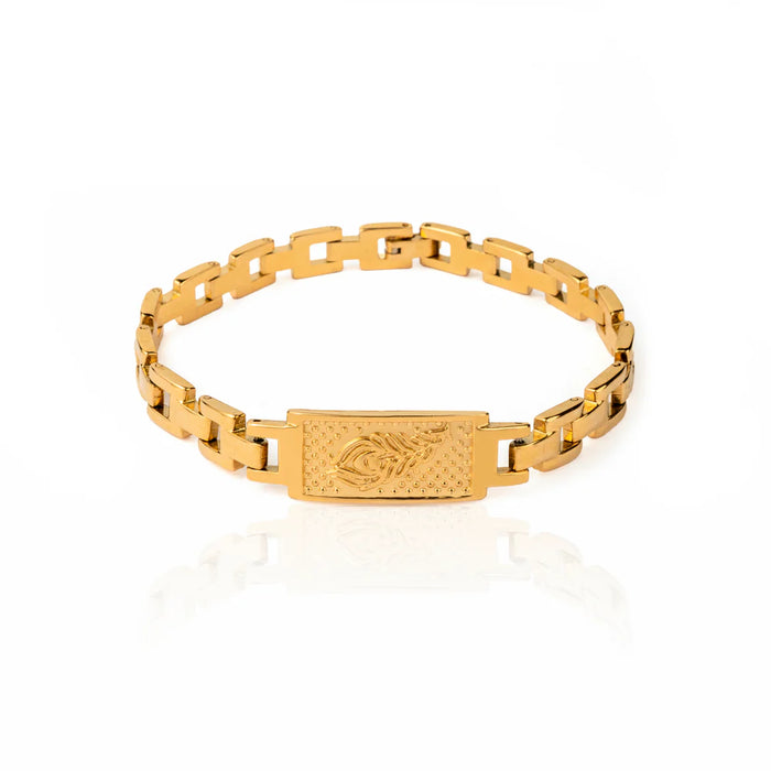 Gold Plated Feather Bracelet