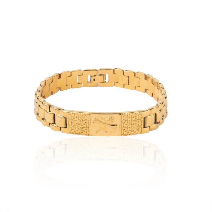 Gold Plated Shiva Damru Bracelet