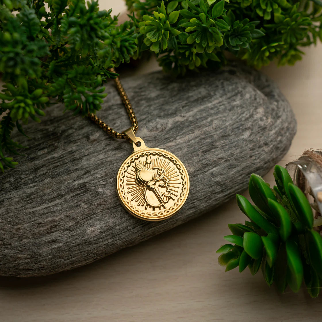 Gold Plated Hanuman Necklace
