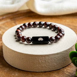 Crimson Gaze Tiger Eye Bracelet