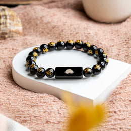 Black Onyx Om Bracelet