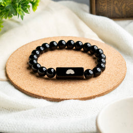 Aegis Obsidian Black Stone Bracelet