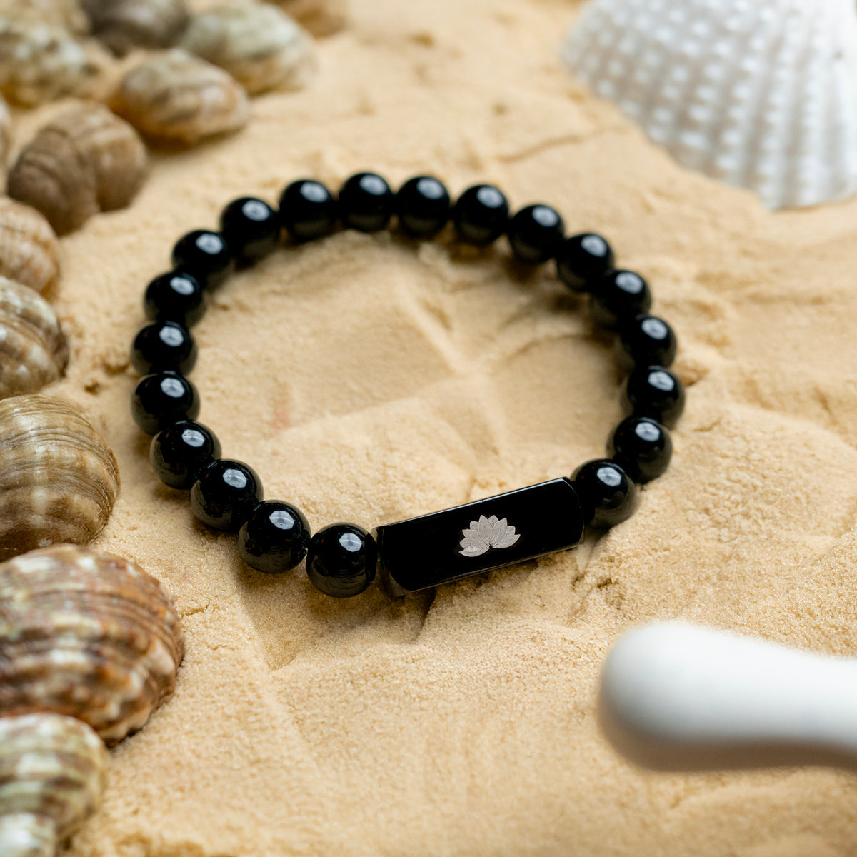 Aegis Obsidian Black Stone Bracelet