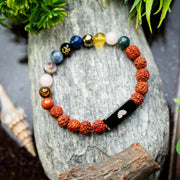 Trinetra Rudraksha 11 Chakra Bracelet