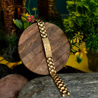 Gold Plated Shiva Damru Bracelet