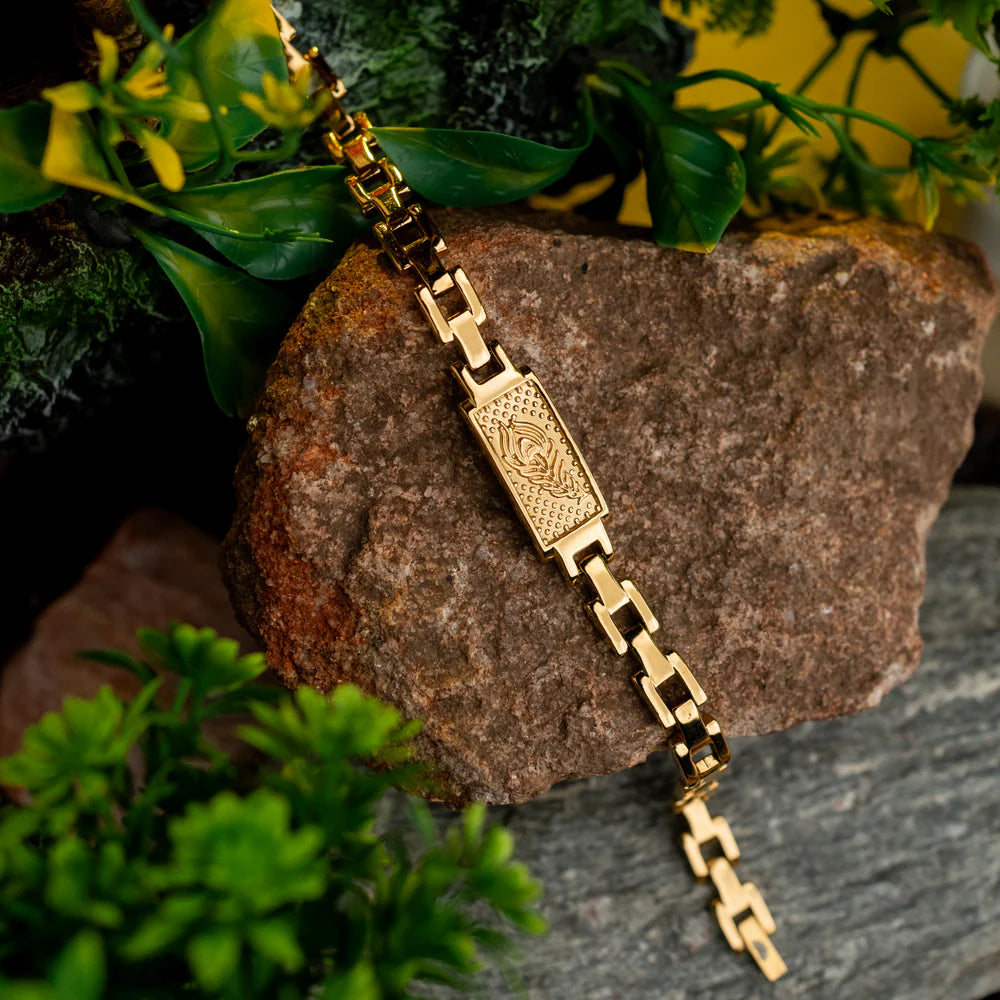 Gold Plated Feather Bracelet