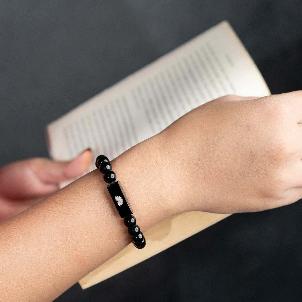 Aegis Obsidian Black Stone Bracelet