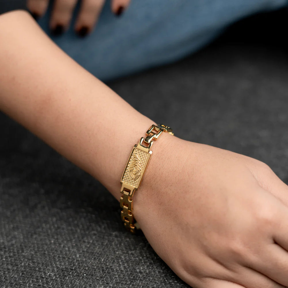 Gold Plated Feather Bracelet