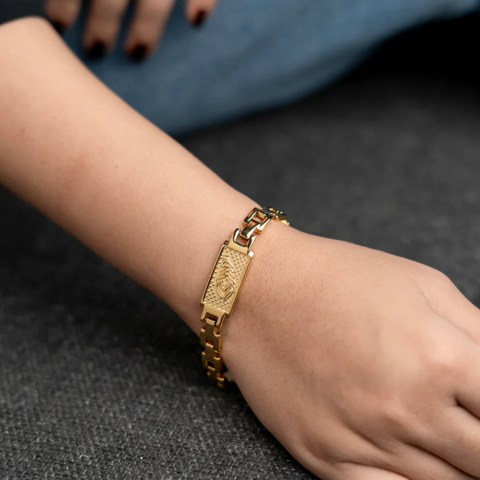 Gold Plated Feather Bracelet