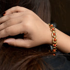 Gold Plated Rudraksha Bracelet