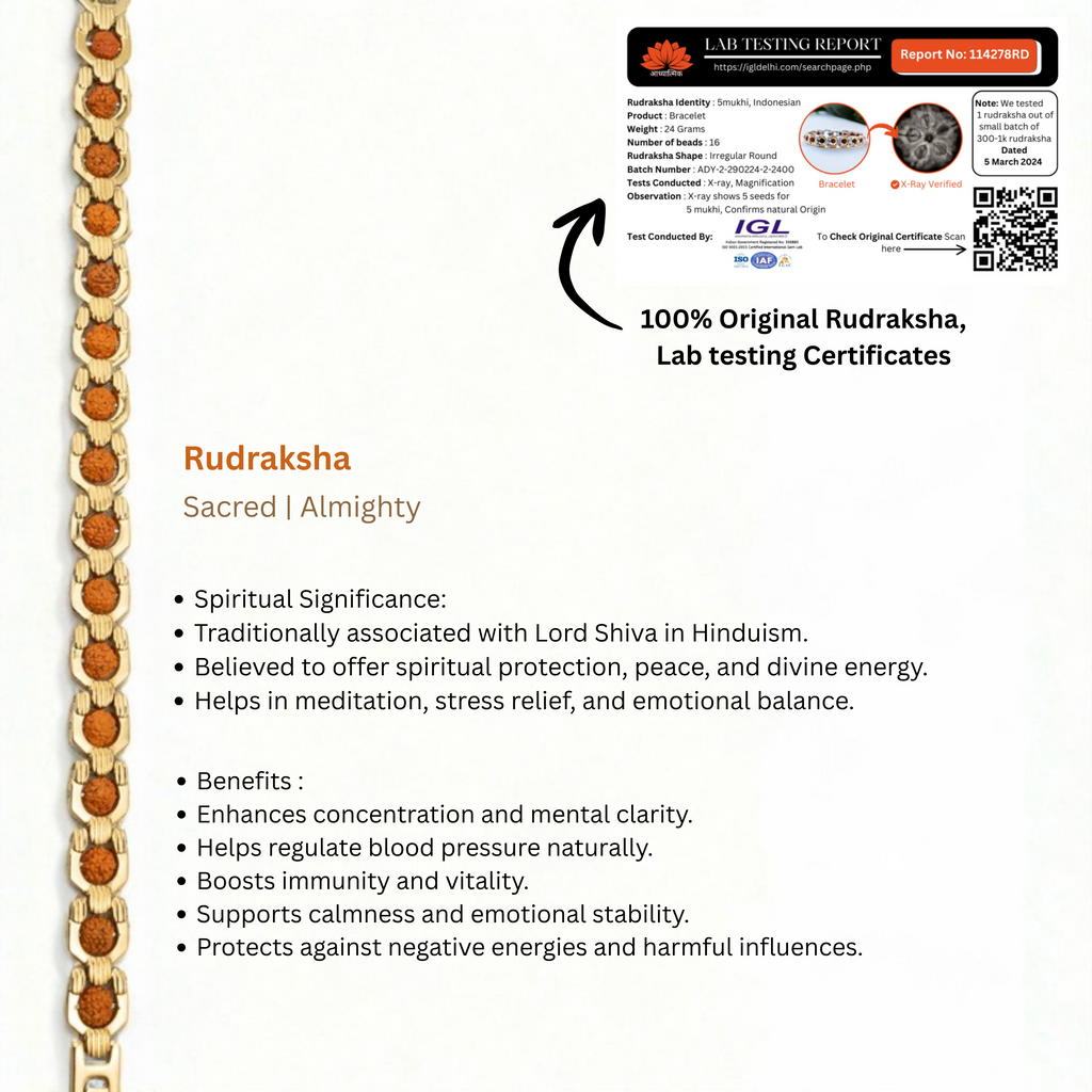 Triora Rudraksha Kada