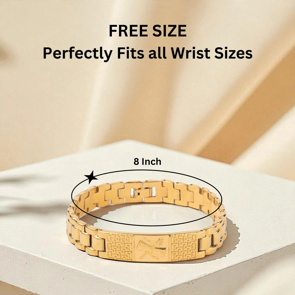 Gold Plated Shiva Damru Bracelet