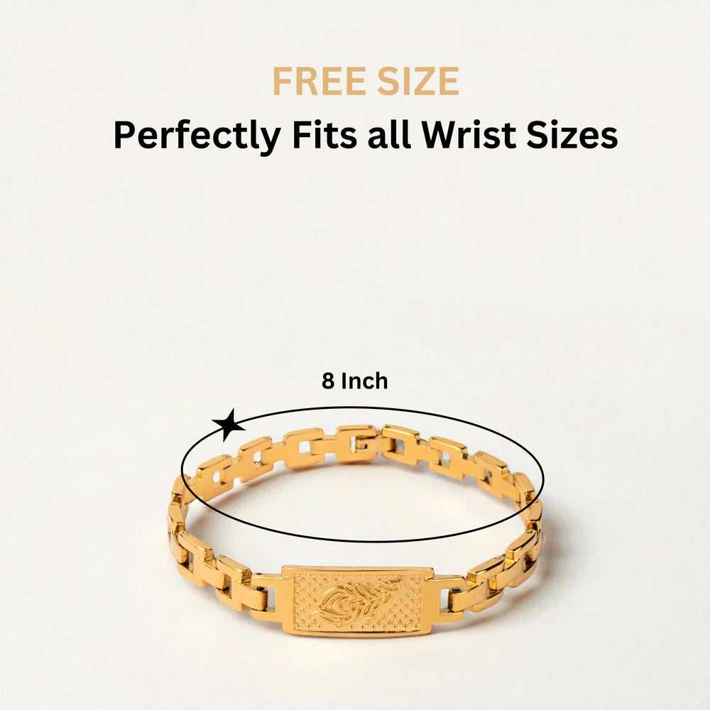Gold Plated Feather Bracelet