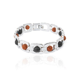 METAL RUDRAKSHA KARUNGALI BRACELET (LAB TESTED)