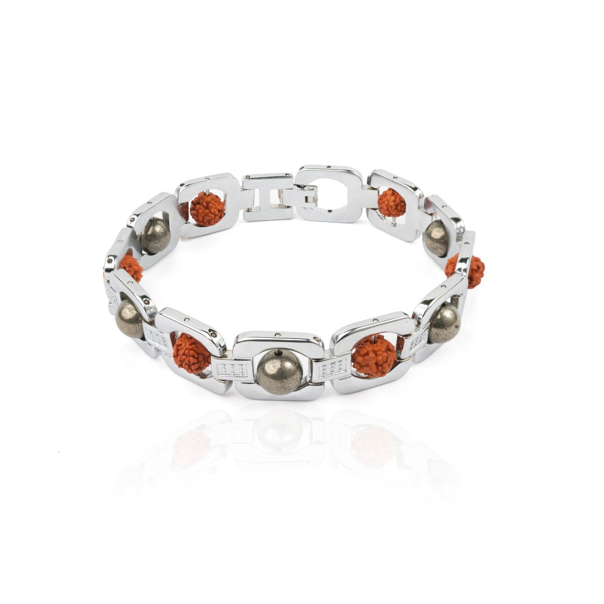SILVER PLATTED RUDRAKSHA FORTUNE BRACELET(LAB TESTED)