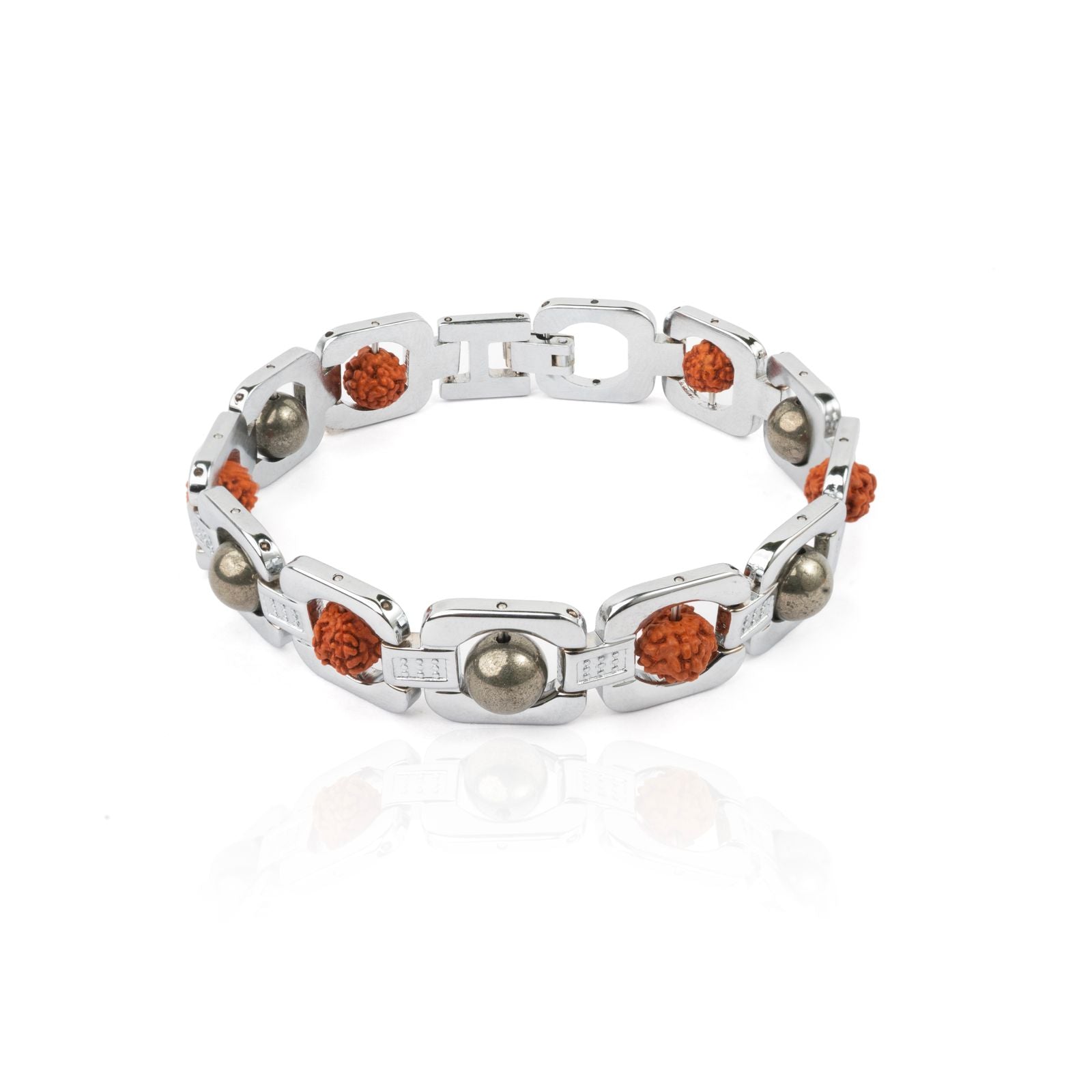 SILVER PLATTED RUDRAKSHA FORTUNE BRACELET(LAB TESTED)