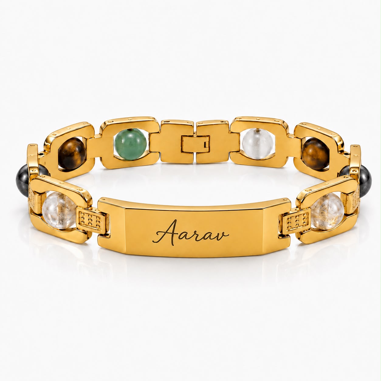 Edge Stone Rakhi - Gold