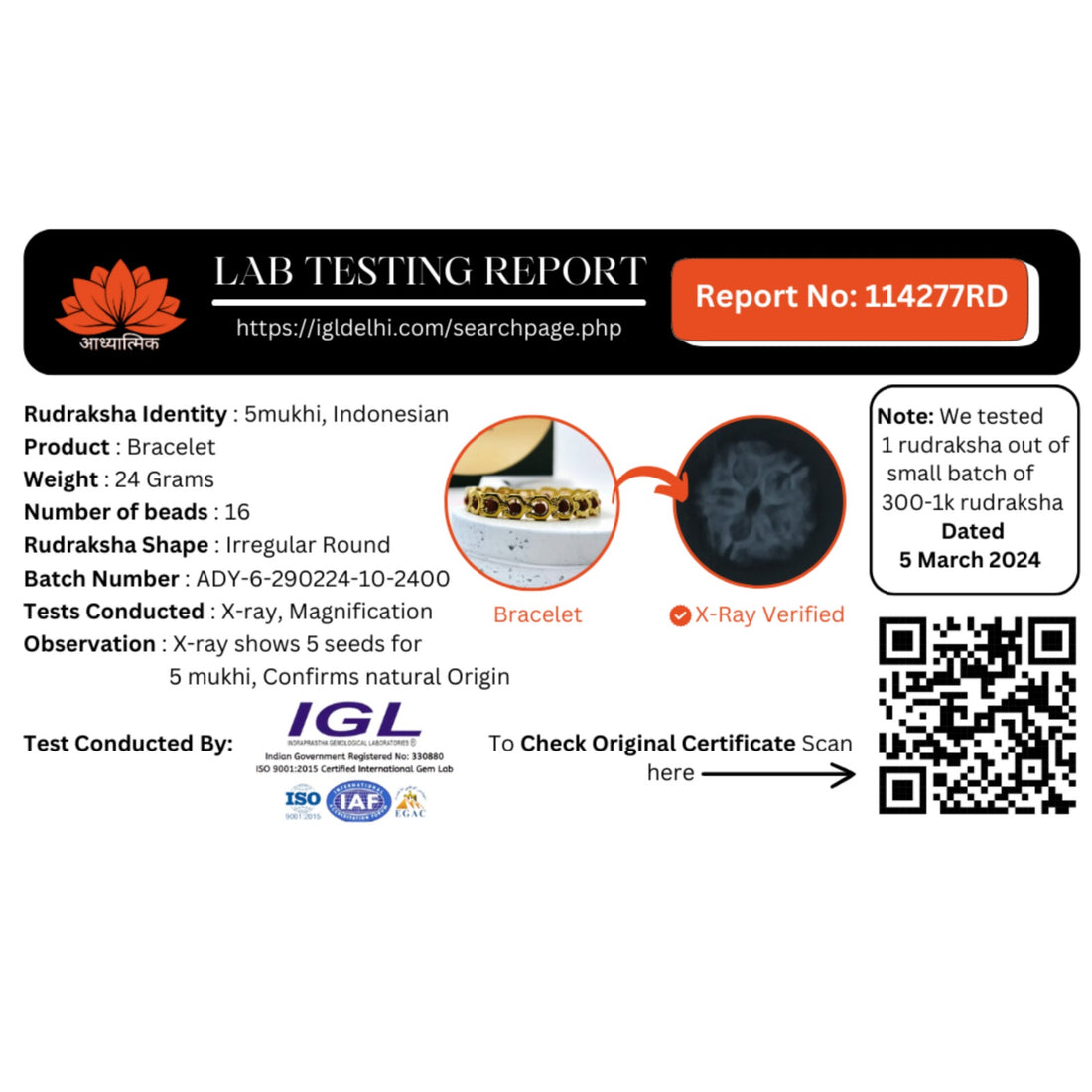 Govt. Lab Certification
